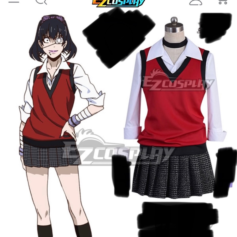 Kakegurui Compulsive Gambler Midari Ikishima Cosplay Costume. NOT FULL COSTUME